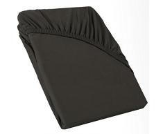 CelinaTex Perla Drap-Housse surmatelas Housse lit sommier tapissier Coton 140x200-160x200 cm Anthracite