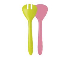 Zak Designs 2173-0420 Couverts à Salade Duo 26 cm - Vert Kiwi/Rose