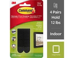 Command, Bandes adhésives Moyennes pour Suspension d’Affiche, Transparent, 4 Medium Strips