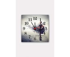 Bonamaison Horloge Murale en MDF, Multicolore, 30 x 30 cm