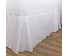 Charlotte Thomas Tour de lit élastique en percale grand teint 2 personnes Blanc