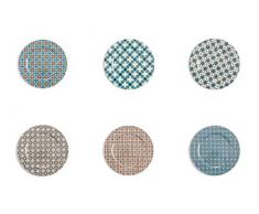 Villa dEste Home Tivoli 2422675Â Set Cala Lisboa dessous de plat rond, plastique, multicolore