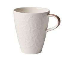 Villeroy & Boch CaffÃ¨ Club Floral Touch of Hazel Tasse Ã cafÃ©, 350 ml, Porcelaine Premium, Blanc/Marron