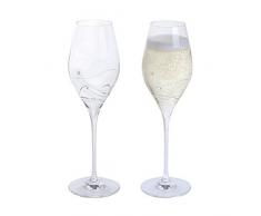 Dartington Crystal Glitz Verre Ã vin Blanc dÃ©cor Lunettes, Cristal, Transparent, Lot de 2