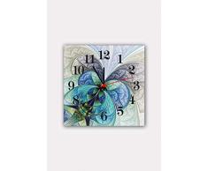 Bonamaison Horloge Murale en MDF, Multicolore, 30 x 30 cm