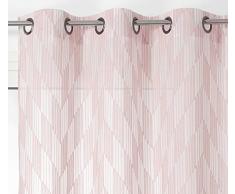 Linder Voilage Chevron, Polyester, Rose, 140x280 cm