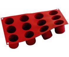 Silikomart 20.098.00.0060 SF098 Moule Forme Cylindre 12 Cavités Silicone Terre Cuite