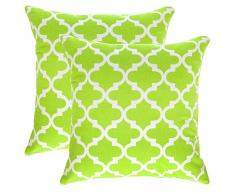 TreeWool Housses de Coussin, Vert, 40 x 40 cm