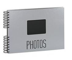 Exacompta 16135E City Album Photos Ã Spirales 50 Pages Carton/Papier Argent 32 x 22 x 2,8 cm
