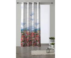 Martina Home Rideau avec Oeillets Imprimé Flora Taille 140 x 260 cm