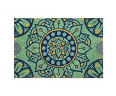 Excelsa Mandala Méditerranée Paillasson entrée, Fibre de Coco, Multicolore, 40 x 60 cm