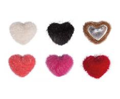 Rayher 46286000 Miniatures CÅurs en peluche â 1,7cm ø, 24 Pièces â Multicolore
