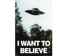 The X-Files PP33840 (I Want to Believe) Affiche Maxi, Bois Dense, Multicolore, 61 x 91,5cm