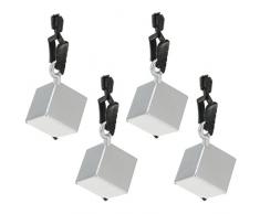 Venilia Nappe Cristal Cube Nappe, PVC et métal, Argent, 8 x 2,5 x 2,5 cm