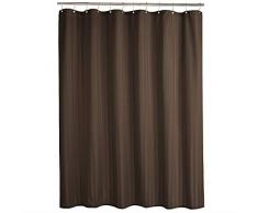 AmazonBasics Rideau de douche en polyester Damas Espresso 183 x 183 cm