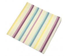 Duckydora Serviettes de Table Amalfi, Rayures Bleu Canard/Jaune/Rose