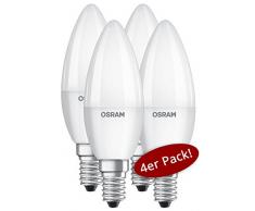Osram Ampoule LED Plastique 5,0 = 40 Watt W E14 Blanc Chaud, 4 pièces