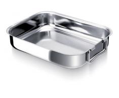 Beka 20043435 Plat à Four Rectangulaire en acier inoxydable 35x26 cm