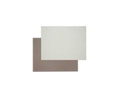 FreeForm FFPM1417 Set de Table en Cuir, Simili, Taupe et Blanc, 40 x 30 cm