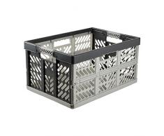 Keeeper Casier Pliant Professionnel avec PoignÃ©es Souples, 54 x 37 x 28 cm, 45 l, Ben, Gris Clair