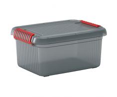 Kis 8560000 0720 01 Boîte de Rangement K Latch Box 14 litres en Fumer Gris-Orange, Plastique, 39x29x18 cm