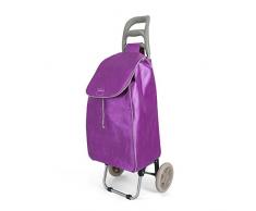 Metaltex Aster Chariot de Courses, métal et Tissu 100x65x20 cm Violet