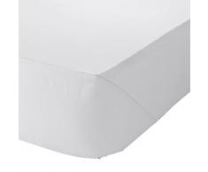 Catherine Lansfield - Drap Housse Percale pour lit Simple, en Polycoton, Infroissable, Blanc, Simple