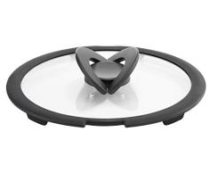 Lagostina Couvercle en Verre Ingenio pour Induction, Noir/Transparent, 20 cm