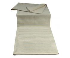 David Fussenegger 404460i6Â Nova JetÃ© de lit Divan avec streifchen Mele, Coton mÃ©langÃ©, Blanc cassÃ©, 220Â x 145Â x 1Â cm