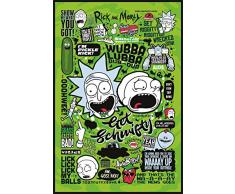 Cartoon Network Rick and Morty (Quotes) Maxi Poster, Papier, Multicolore, 61 x 91,5 cm