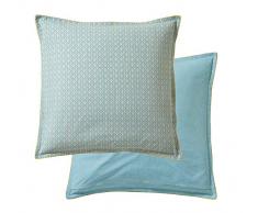 Blanc des Vosges Week End Taie, Percale 100% Coton, Celadon, 65 x 65 cm