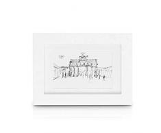 Classic by Casa Chic - Cadre Photo CarrÃ© 20 x 20 cm en Bois Massif - Passe-Partout de 15 x 15 cm Inclus - Vitre en Verre TrempÃ© - Noir