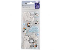 Paper House Productions Stp-0029e Animaux Polaires Puffy Stickers (3-Pack)
