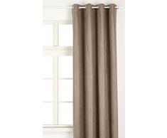 HomeMaison.com HM69851460 Rideau Ameublement SuÃ©dine Occultant avec 3 Couches Polyester Beige 140 x 260 cm