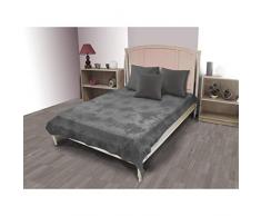 Soleil dOcre 374003 Tie and Dye JetÃ© de Lit Coton Gris 240 x 220 cm