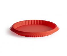 Lékué 1211328R01M033 Moule à Tarte Silicone Platine 28 cm