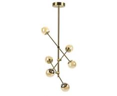 Mathias 3277078 LUSTRE PRONTO LED 6L LAITON H86, MÃ©tal, IntÃ©grÃ©, Or, D10-H86 cm