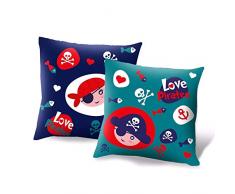 Desconocido Kids Grand Coussin piratas 45 x 45 cm, Multicolore, 45 x 45 cm
