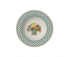Villeroy & Boch Basket Garden Assiette creuse, 24 cm, Porcelaine Premium, Blanc/Multicolore