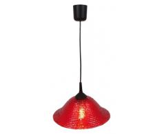Naeve Leuchten 707821 Suspension fournie avec 1 ampoule E27/60 w maximum/230 V/50 Hz Rouge Diamètre : 35 cm
