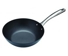 Kitchen Craft Master Class Antiadhésive Wok, Acier, Noir, 9 x 12 x 16 cm
