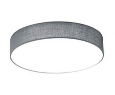 Plafonnier, Nickel Tissu, gris, Integriert 11W