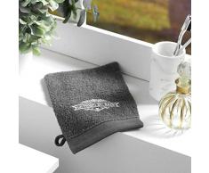 douceur dinterieur Vintage 2 GANTS DE TOILETTE, Anthracite, 15 x 21 CM