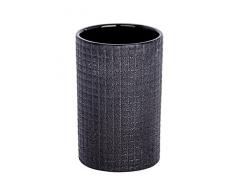 Wenko 21991100 Polaris Jet Gobelet à Dents Céramique Anthracite 7,0 x 7,0 x 11,1 cm