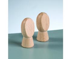 Efco Mains Non traitÃ© pour la Confection de poupÃ©e avec 8Â mm Drill-Hole, Bois, Marron, 32Â x 15Â mm, 2Â piÃ¨ces