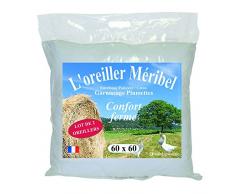 DODO LOT DE 2 OREILLERS MÃRIBEL 100% PLUMETTES - FERME - 60 x 60 cm