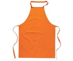 eBuyGB Traiteur Cuisson BBQ Uni de Chef Unisexe Tablier de Cuisine, Coton, Orange, 33.4Â x 22.4Â x 7.01Â cm