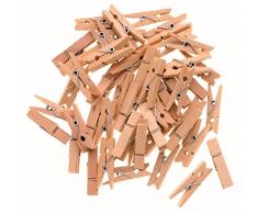 GLOREX Pinces Ã Linge en bois 35Â mm 48pcs, Naturel