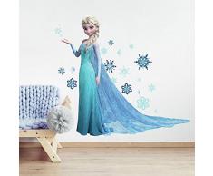 Joy Toy 23710 Autocollants muraux Grand Disney Frozen Elsa, Plastique, Multicolore, 50x50x1 cm