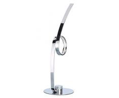 WOFI 806801016000 Lampe de table, MÃ©tal, Integriert, 3 W, Chrom, 12 x 12 x 35 cm